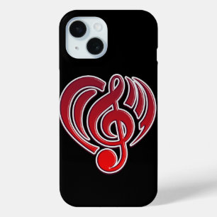 Musikalische Liebesvibrationen Rotes Herz Noten DJ Case-Mate iPhone Hülle