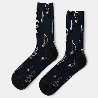 Musikalische Muster Socken