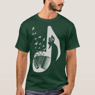 Musikalische Note Akkordeon T-Shirt