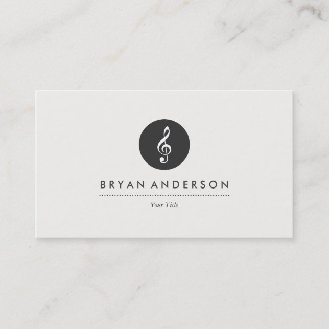Musikalische Note Business Card Visitenkarte (Vorderseite)