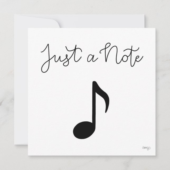 Musikalische Note Grußkarte Mitteilungskarte (Vorderseite)