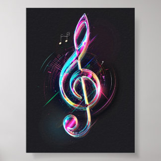 Musikalische Note Poster