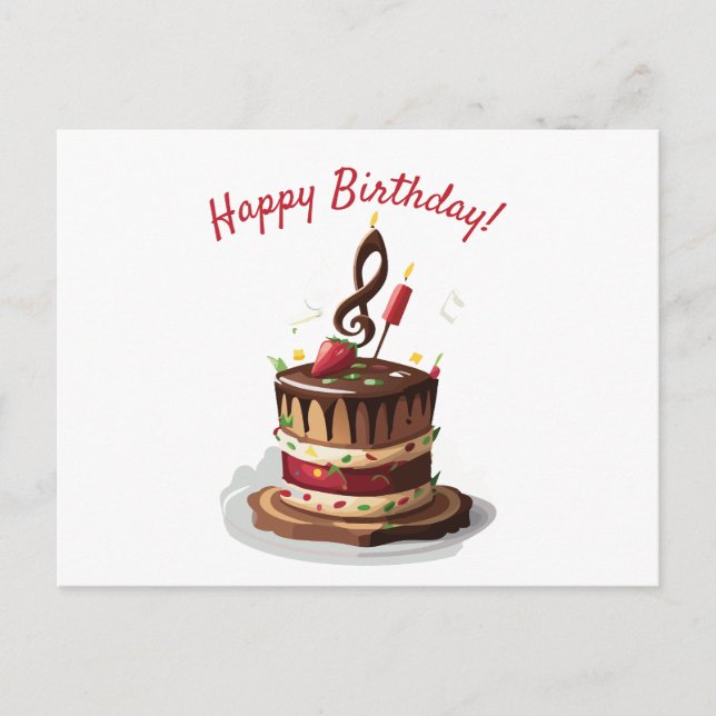 Musikalische Note Postkarte (Vorderseite)