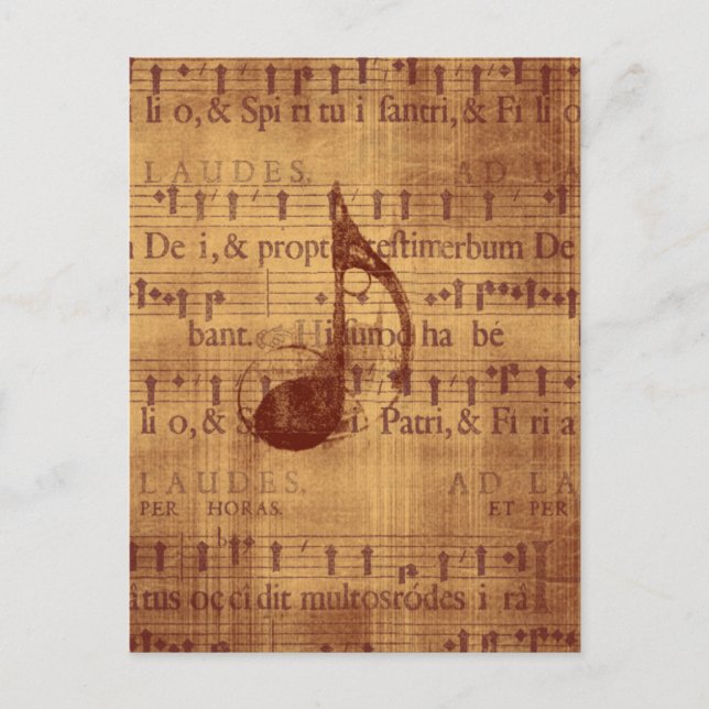 Musikalische Note Postkarte (Vorderseite)