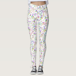 Musikalische Noten farbenfroh Leggings