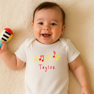 Musikalische Noten für Ihren zukünftigen Rockstar Baby Strampler