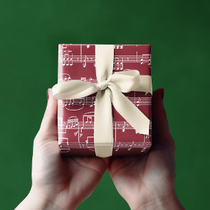 musikalische Noten glückliche Ferien Geschenkpapier