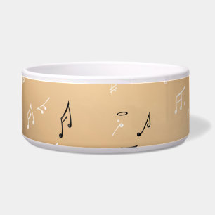 Musikalische Noten Golden Light Keramik-Hundefutte Napf