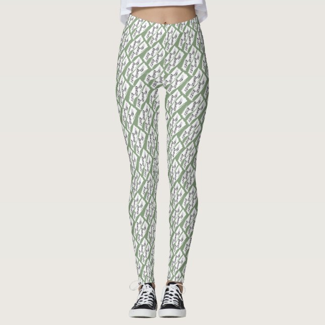 Musikalische Noten Leggings (Vorderseite)