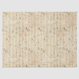 Musikalische Noten Noten Noten auf Tan Decoupage Seidenpapier