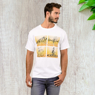 Musikalische Noten platzen abstrakt T-Shirt