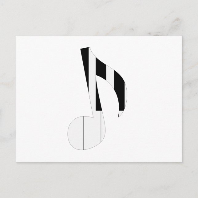 Musikalische Noten Postkarte (Vorderseite)