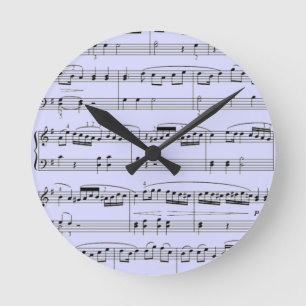 musikalische Noten Runde Wanduhr