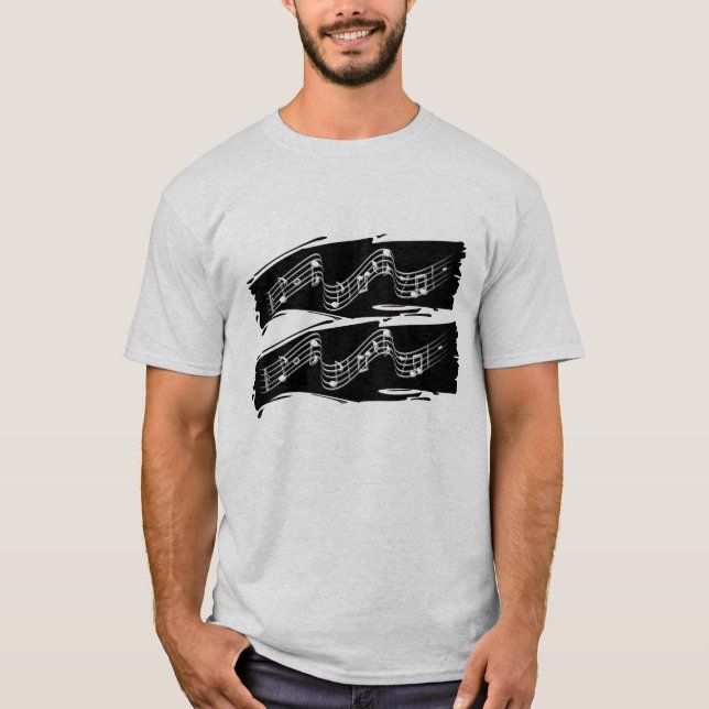 Musikalische Noten T-Shirt (Vorderseite)