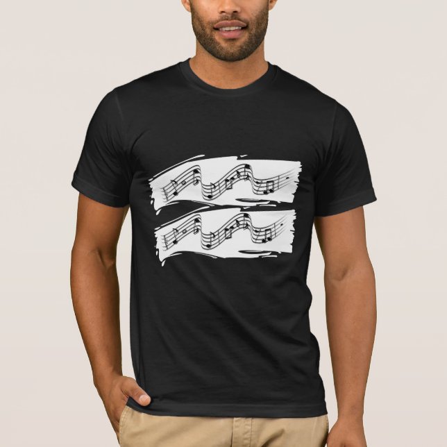 Musikalische Noten T-Shirt (Vorderseite)