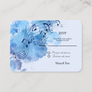 Musikalische Notiz Elegante RSVP-Beilagekarte Begleitkarte