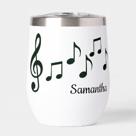 Musikalische Notizen Design Thermal Wine Tumbler