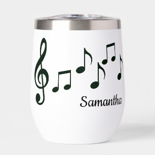 Musikalische Notizen Design Thermal Wine Tumbler