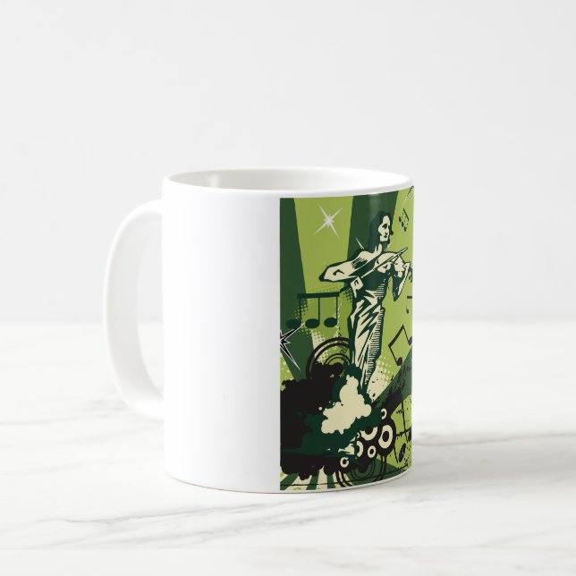 Musikalische Notizen für den Violinspieler Kaffeetasse (Vorderseite Links)