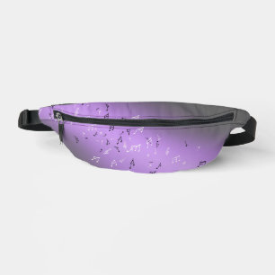 Musikalische Notizen im Mondlicht Lilac Bauchtasche