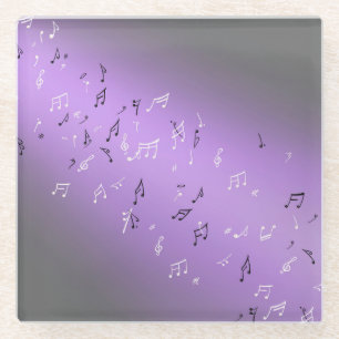 Musikalische Notizen im Untersetzer aus Mondlicht