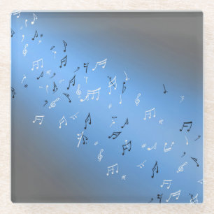 Musikalische Notizen im Untersetzer aus Mondlicht