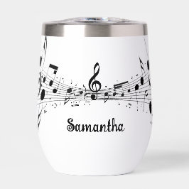 Musikalische Notizen Kerndesign Thermal Wine Tumbl