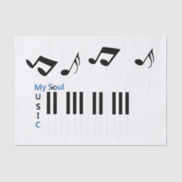 Musikalische Piano Musiknote Seidenpapier