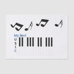 Musikalische Piano Musiknote Seidenpapier