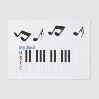 Musikalische Piano Musiknote Seidenpapier