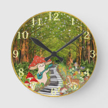 Musikalische Pilz- und Waldfreunde 8" Wall Clock