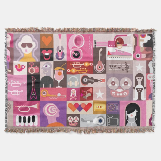Musikalische Pop Decke (Vorderseite)