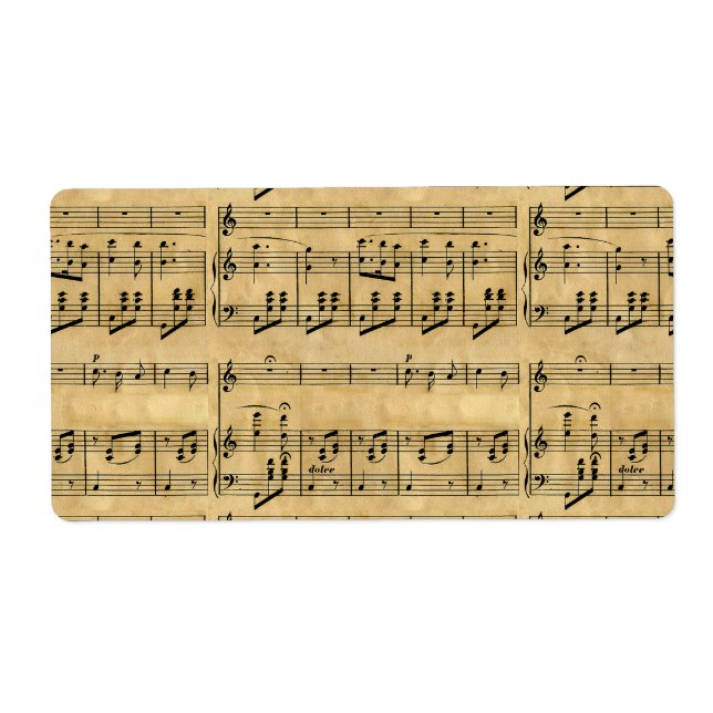 Musikalische Punktzahl Altes Pergamentpapier Desig (Vorne)