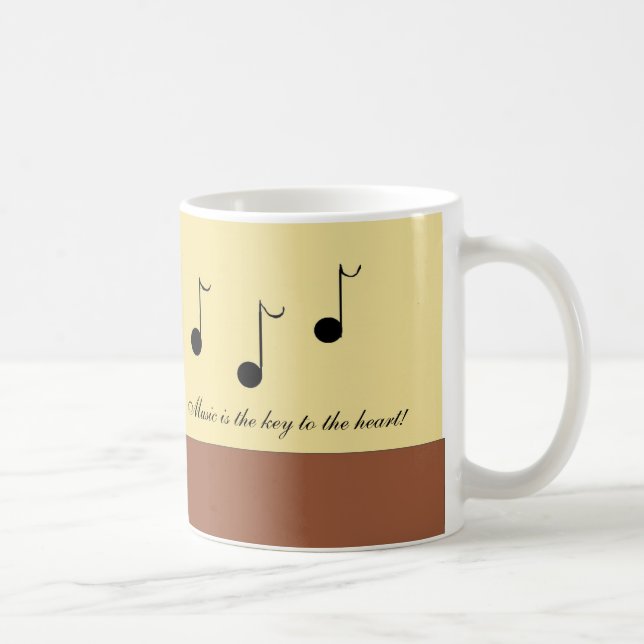 Musikalische Redewendungen Schlüssel zum Herzen Kaffeetasse (Rechts)