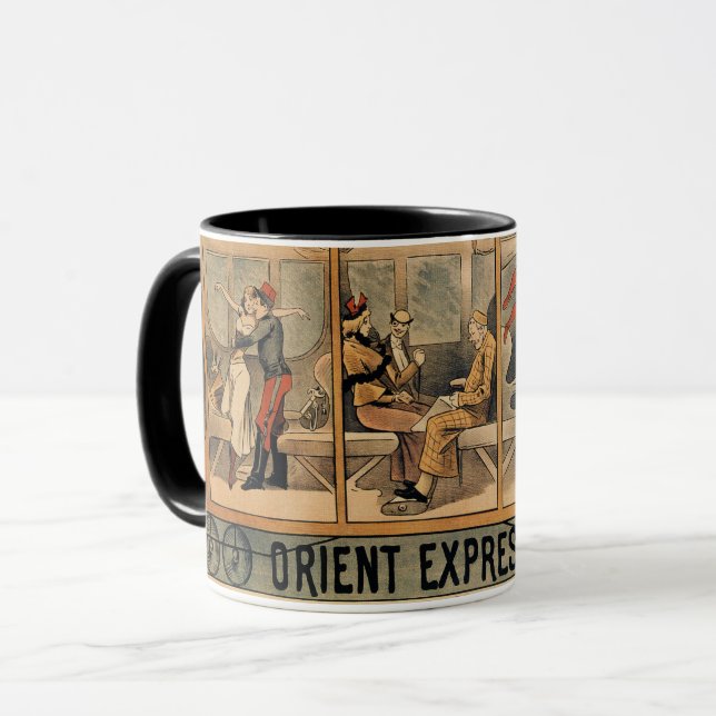 Musikalische Revue 1896 des Orientexpresses Paris Tasse (Vorderseite Links)