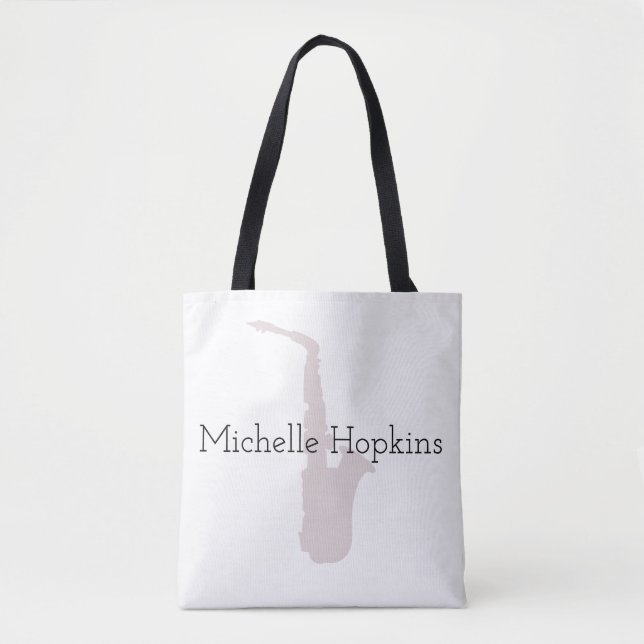 Musikalische Saxophone Klassik Personalisiert Tasche (Vorderseite)