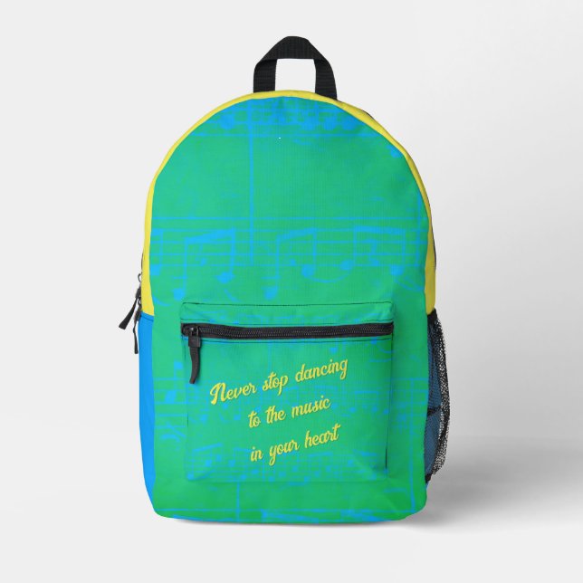 Musikalische Schritte - Backpack für den Badeweg Bedruckter Rucksack (Vorderseite)