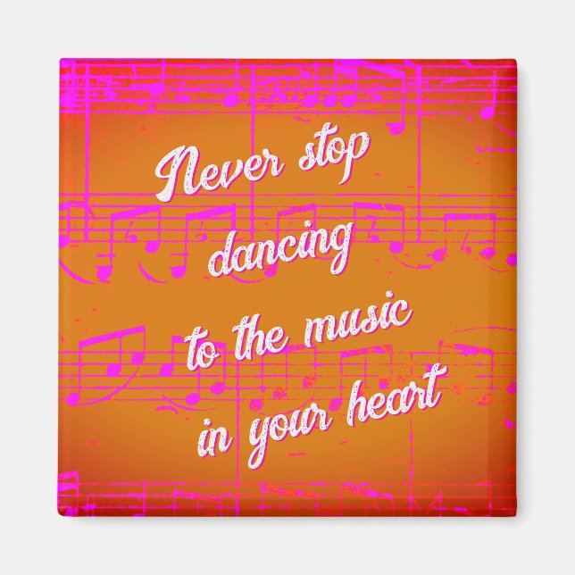 Musikalische Schritte - Sunset Samba Magnet (Vorne)