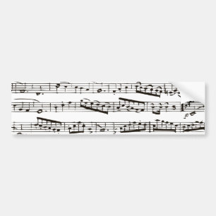 Musikalische Schwarzweiss-Anmerkungen Autoaufkleber