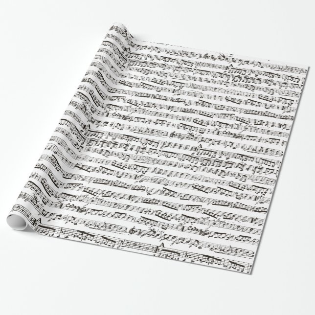 Musikalische Schwarzweiss-Anmerkungen Geschenkpapier (Ungerollt)