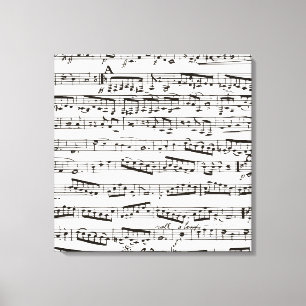 Musikalische Schwarzweiss-Anmerkungen Leinwanddruck