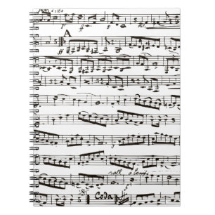 Musikalische Schwarzweiss-Anmerkungen Notizblock