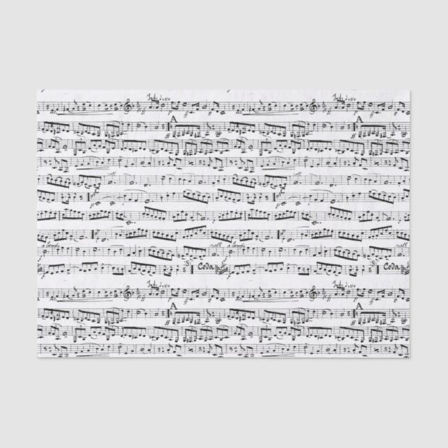 Musikalische Schwarzweiss-Anmerkungen Seidenpapier (Vorderseite)