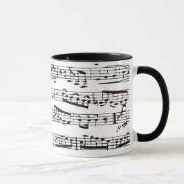 Musikalische Schwarzweiss-Anmerkungen Tasse