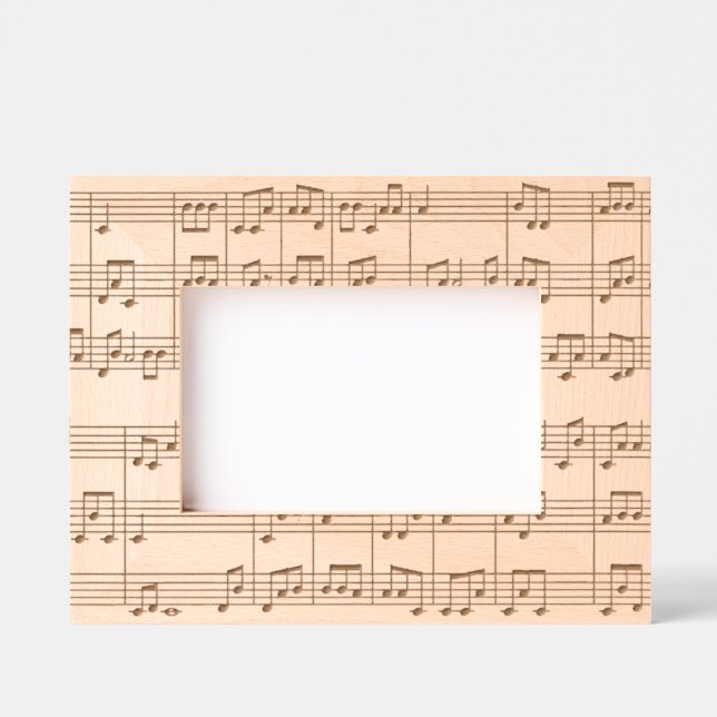 Musikalische Score-Laser Etched Picture Frame Geätzte Rahmen (Vorderseite)