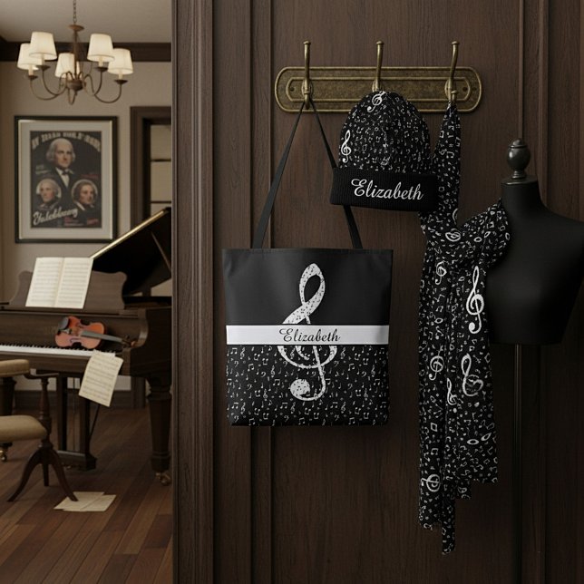 musikalische Symbole personalisiert Tasche (Von Creator hochgeladen)