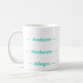 Musikalische Tempo-Tasse Kaffeetasse