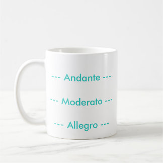 Musikalische Tempo-Tasse Kaffeetasse