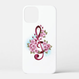 Musikalische Tischtennisnotizen mit Sakura-Blume Case-Mate iPhone Hülle