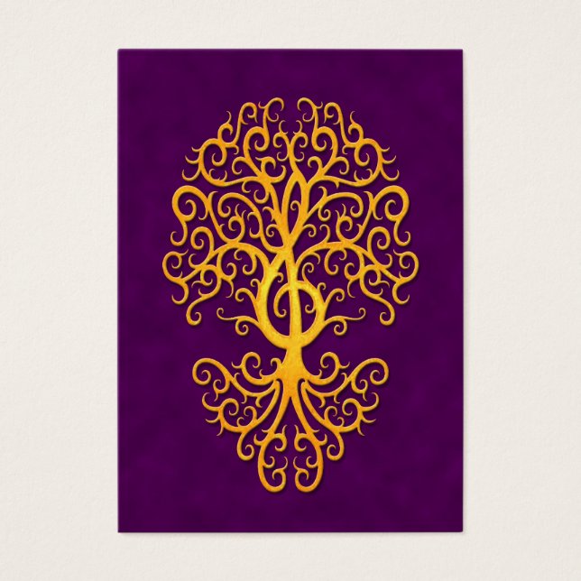 Musikalische Treble Clef Tree Lila (Vorderseite)